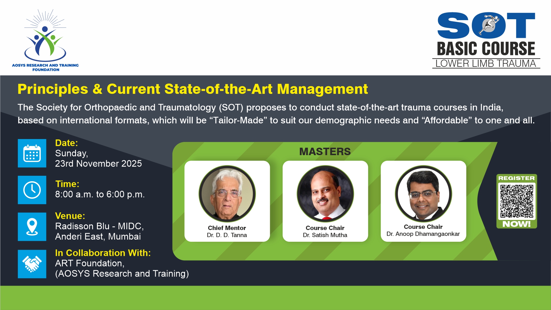 SOT Basic Course: Lower Limb Trauma Management in Mumbai